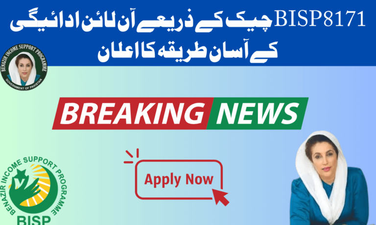 BISP 8171 چیک کے ذریعے آن لائن ادائیگی کے آسان طریقہ کا اعلان
