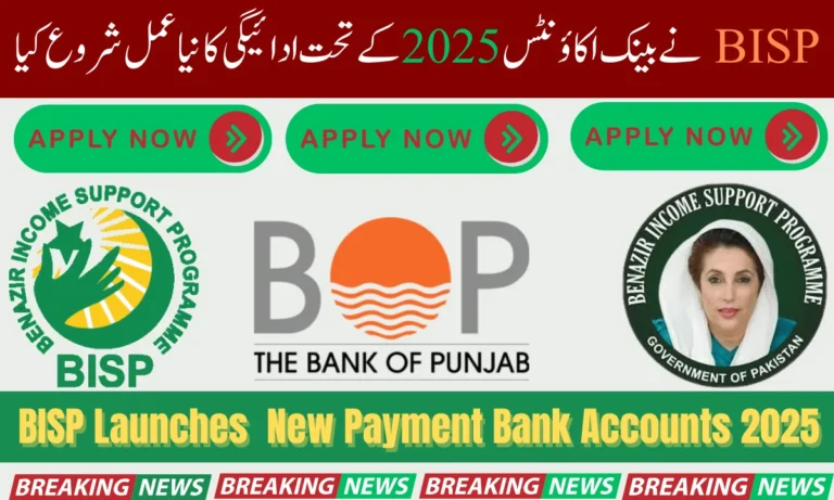 بینظیر انکم سپورٹ پروگرام نے ادائیگی کا نیا طریقہ جاری کیا ہے جس کے تحت بینظیر انکم سپورٹ پروگرام کی ادائیگی اب بینکوں کے ذریعے کی جائے گی