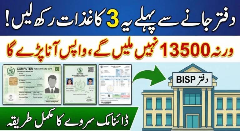 BISP Status Shows ‘Survey Pending’? Here is How to Update Dynamic Registry for 13,500 Payment